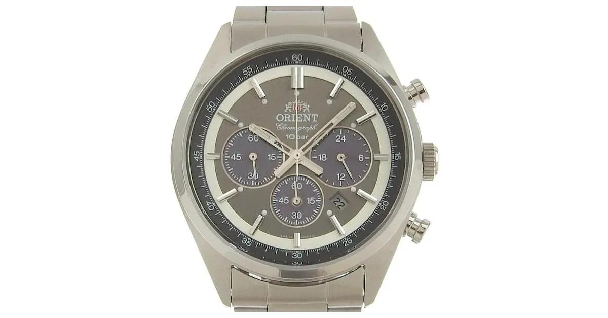 & Other Stories Orient deportivo NEO 70Reloj plateado de acero inoxidable para hombre con cronógrafo y función de fecha en e