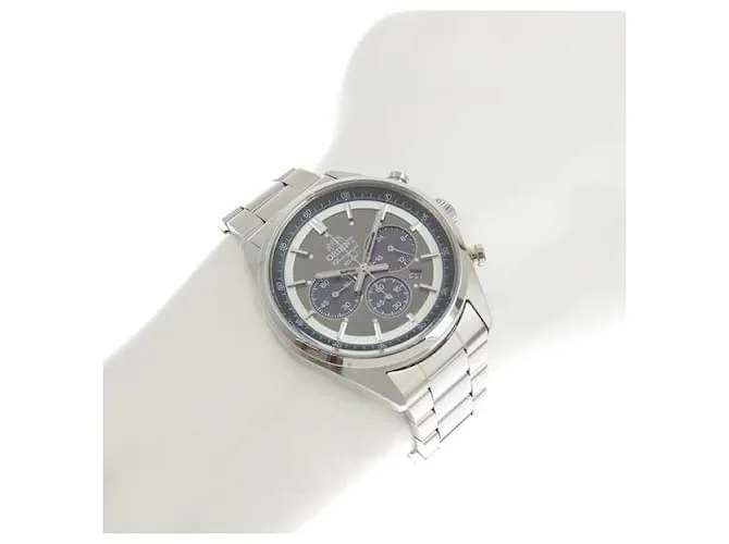 & Other Stories Orient deportivo NEO 70Reloj plateado de acero inoxidable para hombre con cronógrafo y función de fecha en e