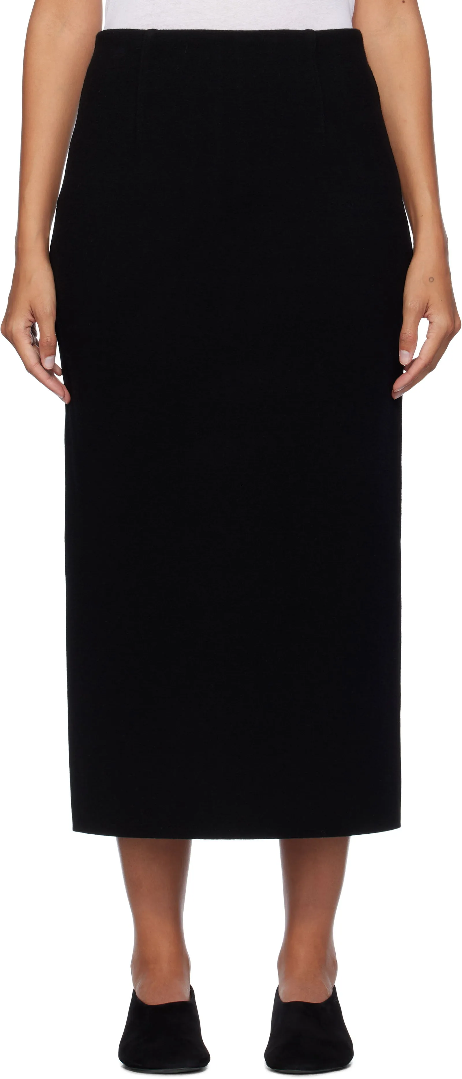 AURALEE Milano Rib Knit Midi Skirt