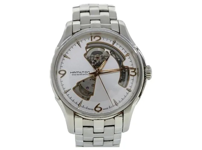 Autre Marque HAMILTON Jazzmaster corazón abierto Relojes Plata H325650 Autenticación3330 