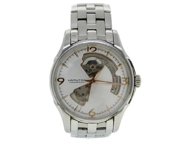 Autre Marque HAMILTON Jazzmaster corazón abierto Relojes Plata H325650 Autenticación3330 