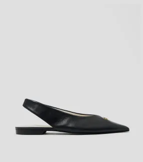 Bimba y Lola Flats con tacón bajo de media luna en piel Mujer