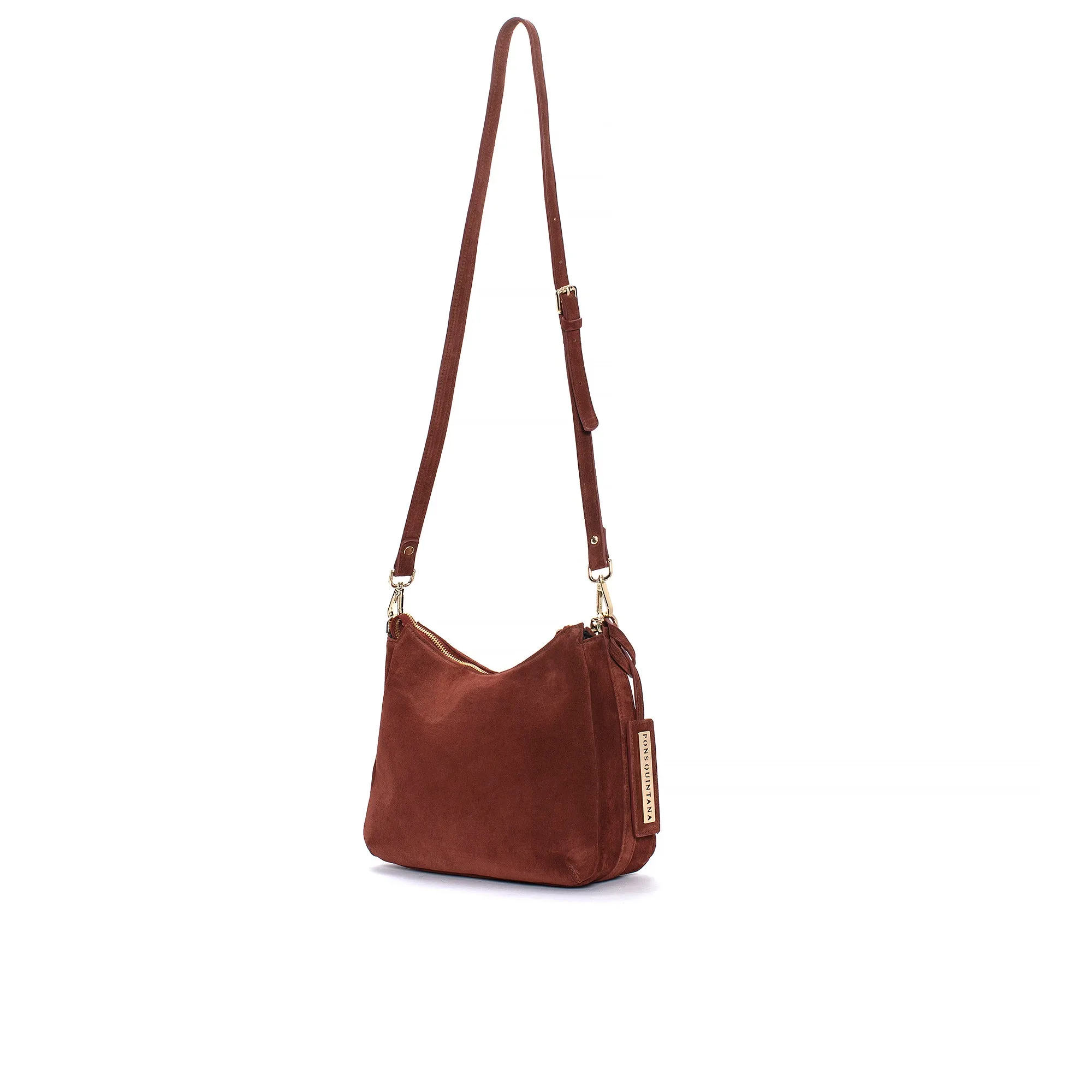 BOLSO DE MANO V114 VELOUR BRANDY