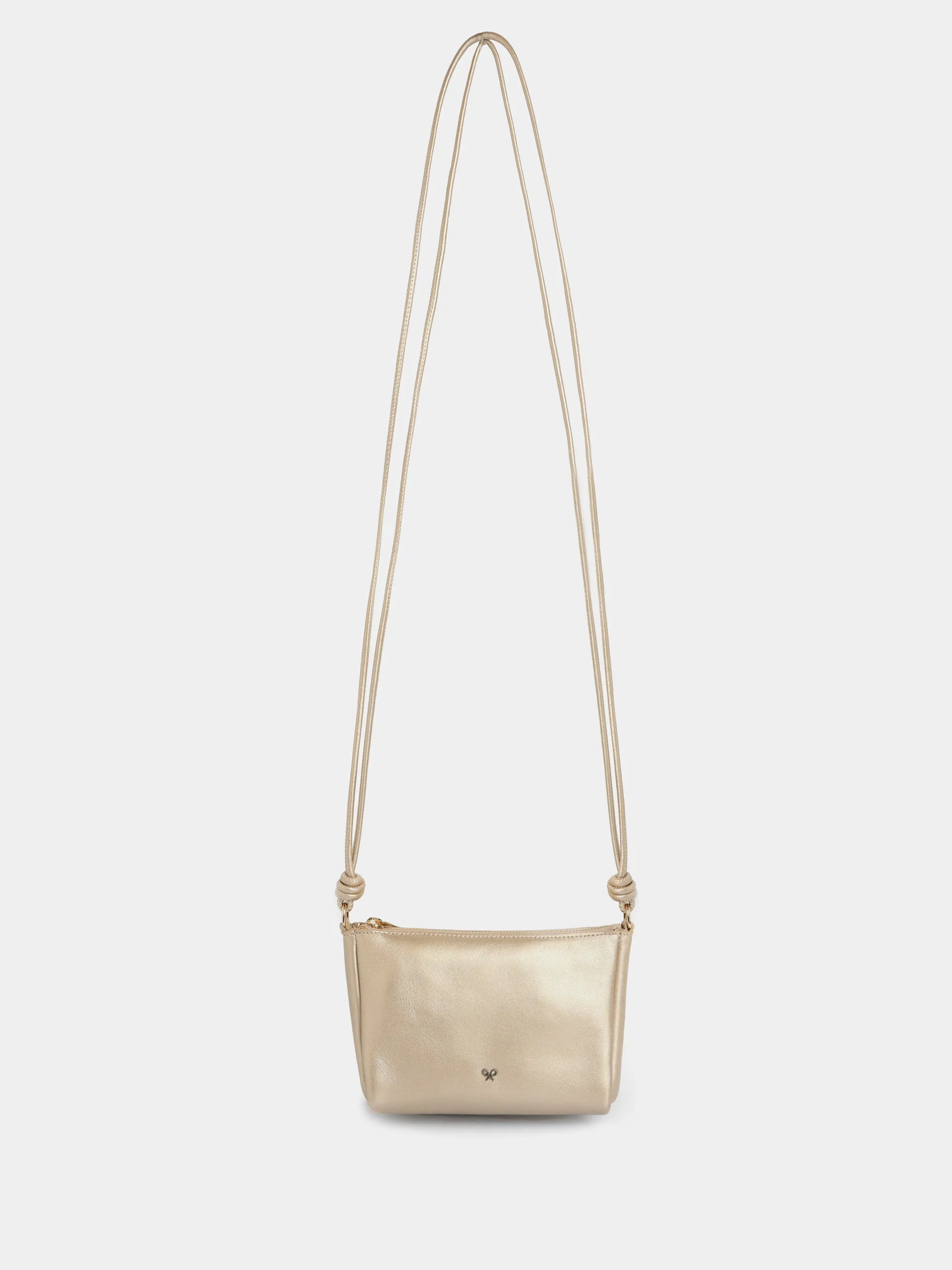 Bolso mini piel dorado