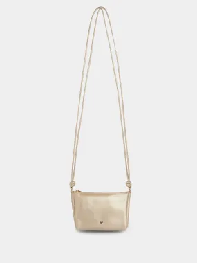 Bolso mini piel dorado