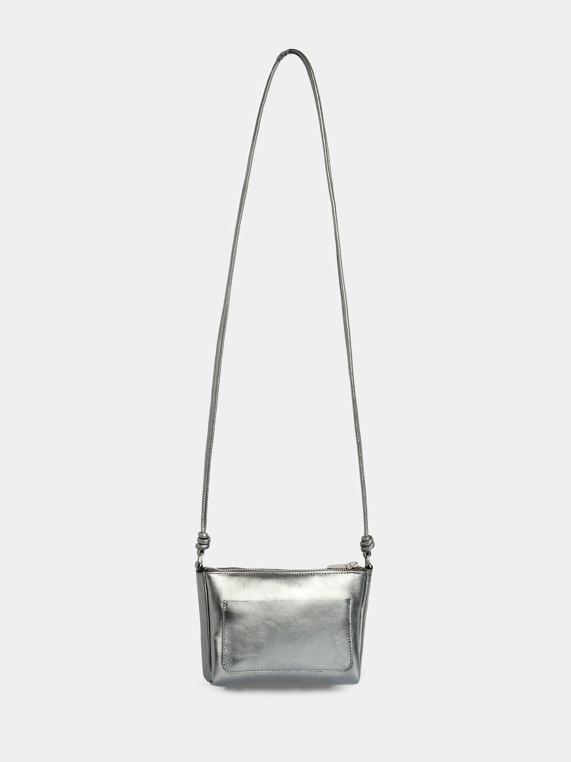 Bolso mini piel plata