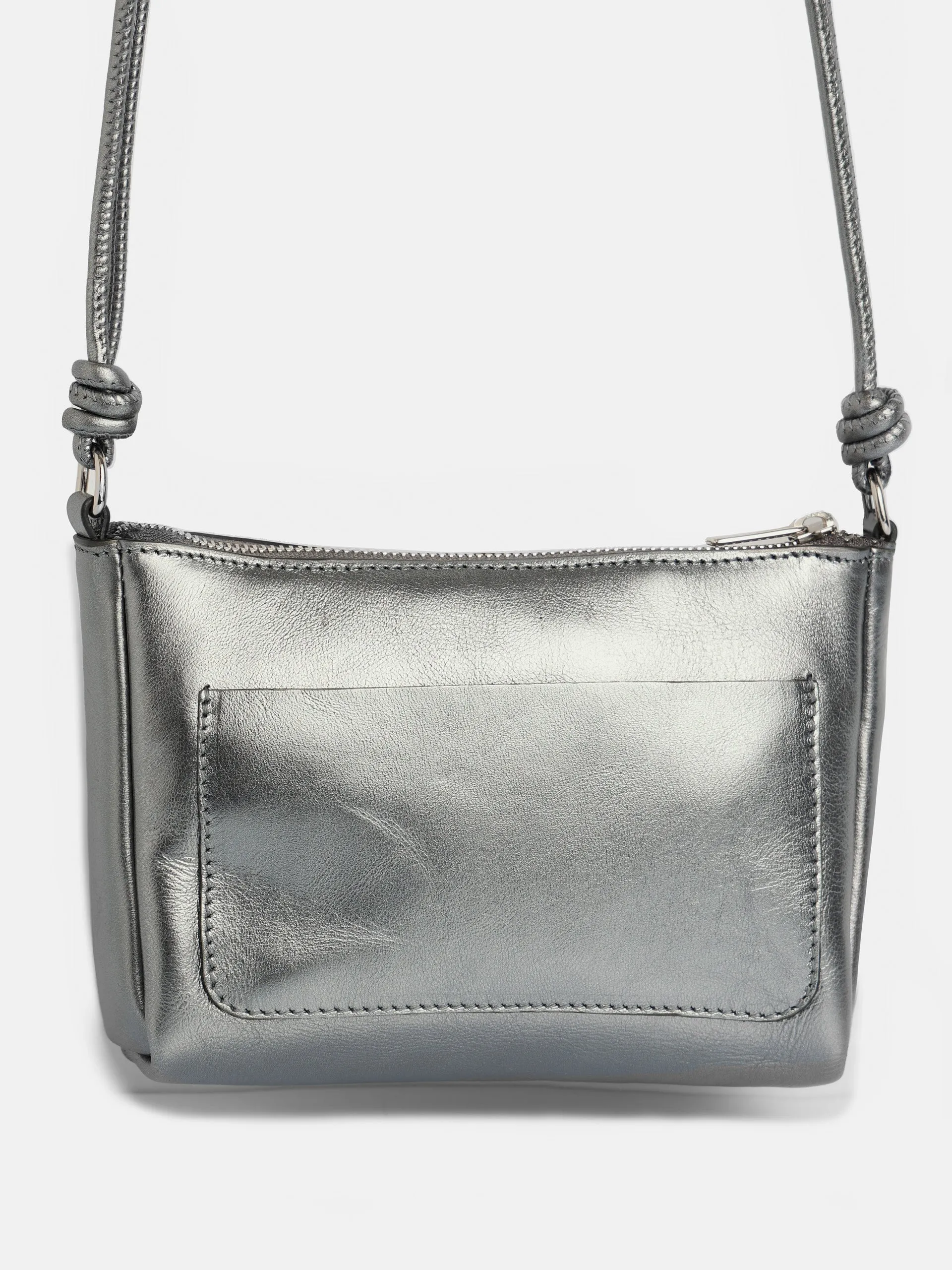 Bolso mini piel plata