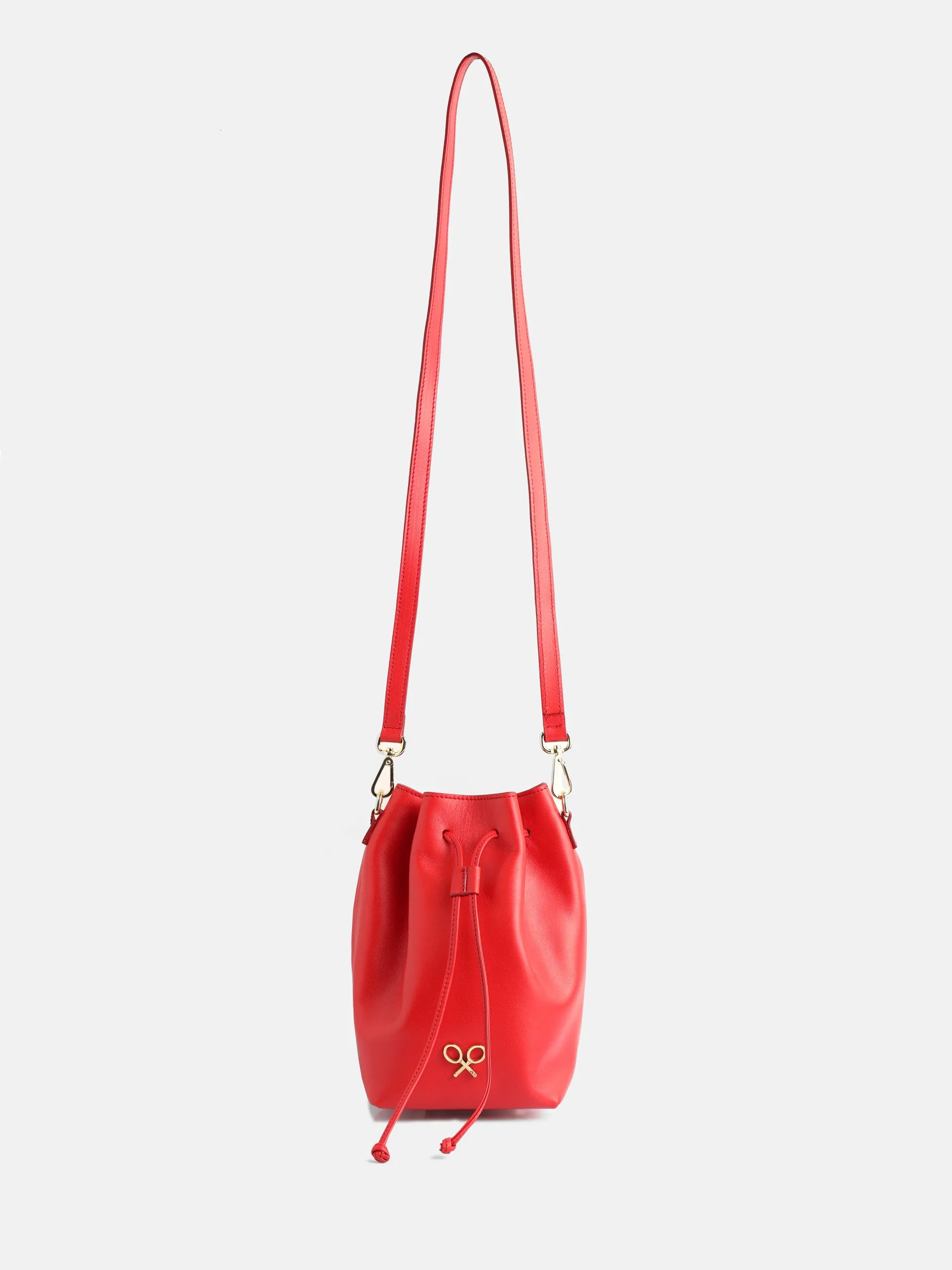 Bolso saco piel rojo