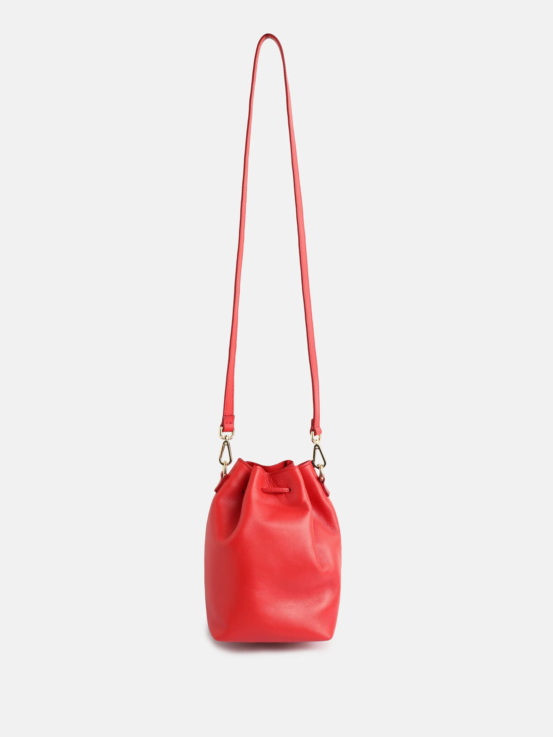 Bolso saco piel rojo