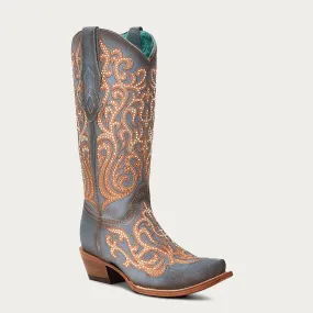 Bota Casual Blue / Honey Embroidery & Crystals