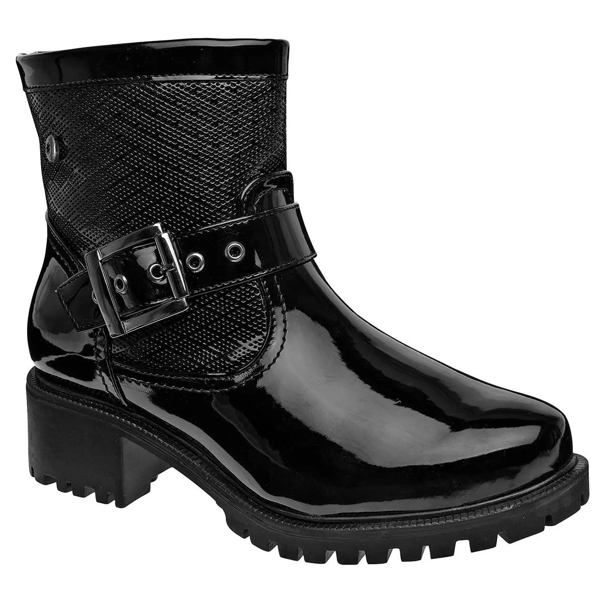 Bota casual Exterior Sintético Color Negro De Charol Para Mujer De Moramora