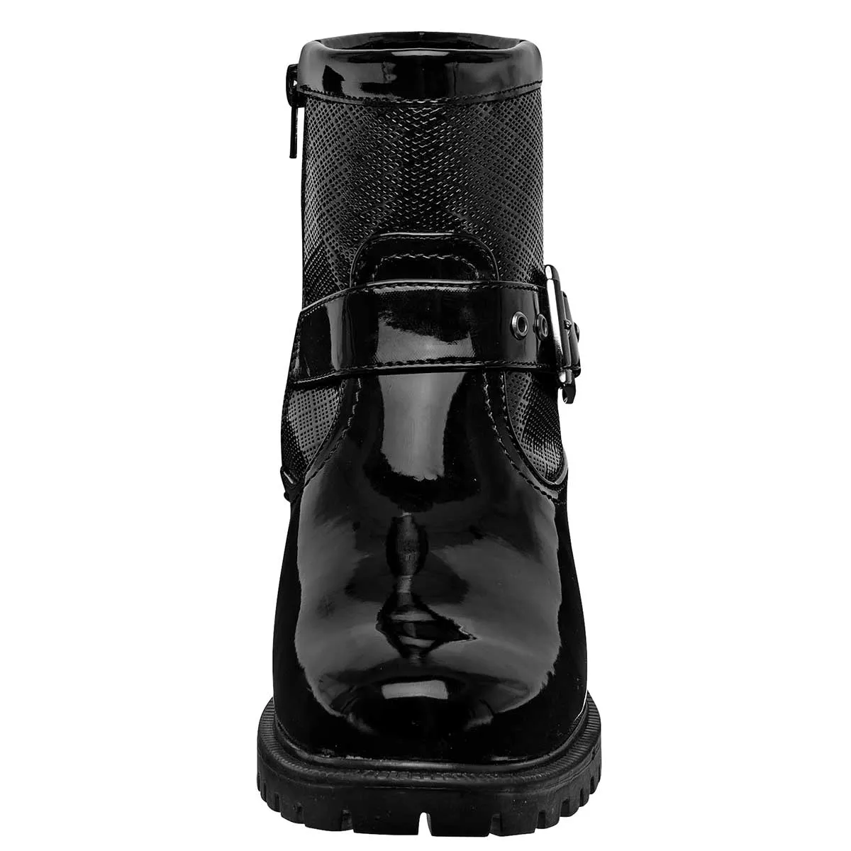 Bota casual Exterior Sintético Color Negro De Charol Para Mujer De Moramora