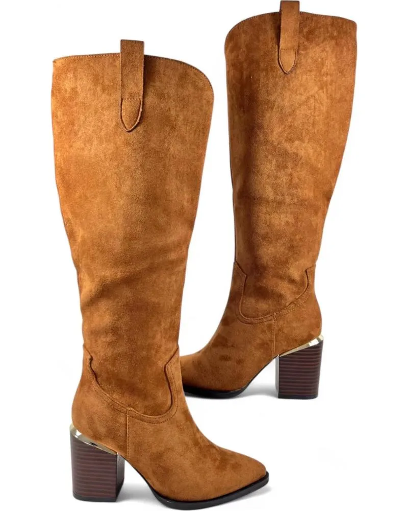 Botas TIMBOS  de Mujer BOTA TACON DE MUJER CAMEL 130844  MARRóN