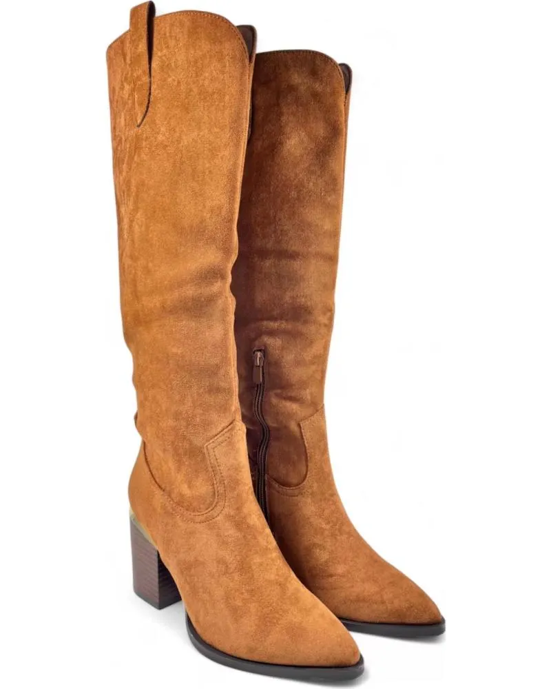 Botas TIMBOS  de Mujer BOTA TACON DE MUJER CAMEL 130844  MARRóN