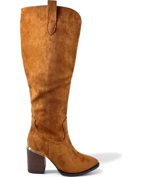 Botas TIMBOS  de Mujer BOTA TACON DE MUJER CAMEL 130844  MARRóN