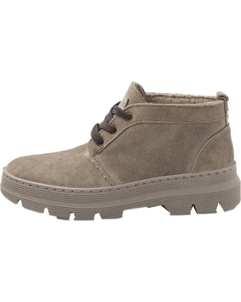 Botines NATURAL WORLD  de Hombre BOTA 7122 U LIS UNISEX DE EN SERRAJE  BEIGE