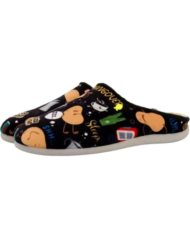 Calzado de casa de Hombre HOT POTATOES ZAPATILLAS CASA HOMBRE GALSTON 70149 NEGRO