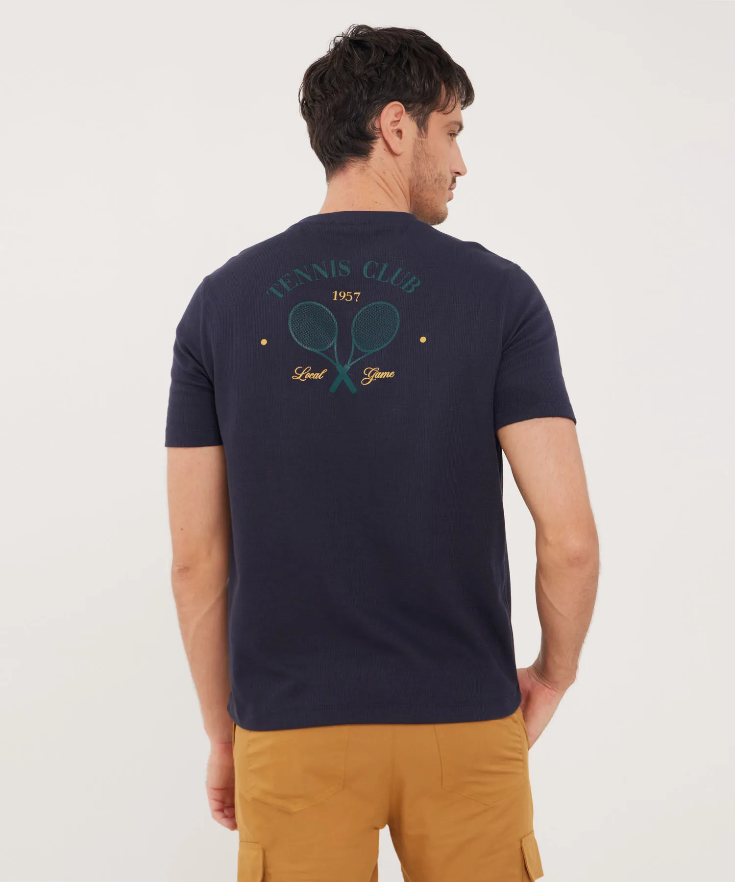 Camiseta Con Textura Estampado-