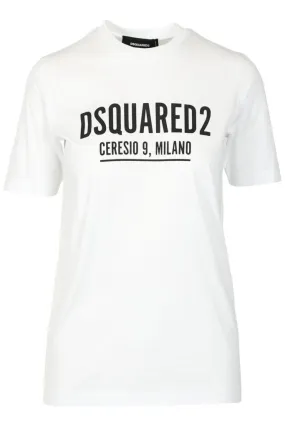 Camiseta de manga corta blanca Ceresio Milano