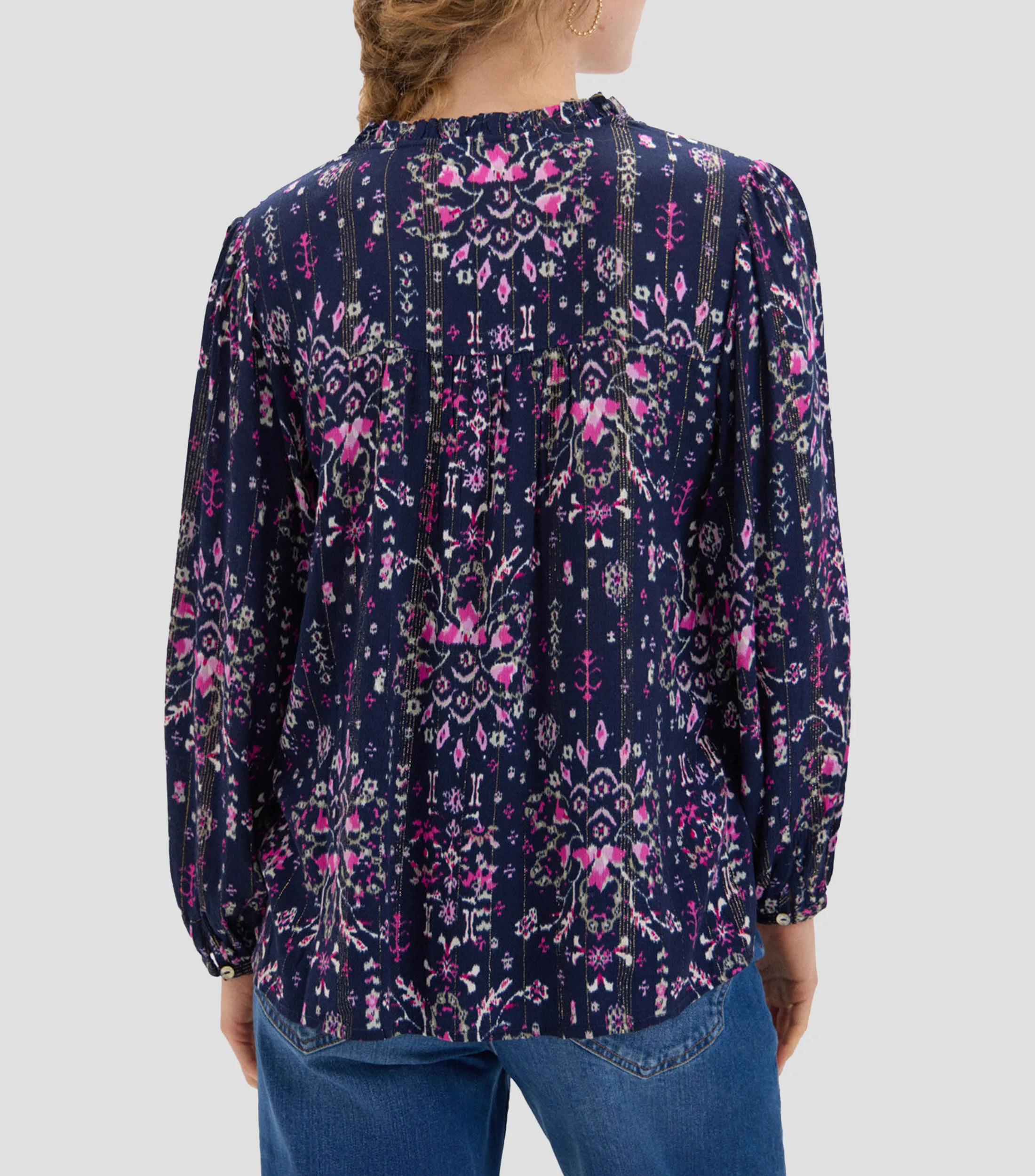 Cortefiel Blusa estampada de manga larga Mujer