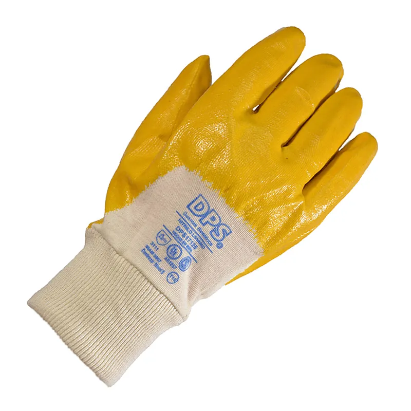 DPS GUANTES NITRILO AMARILLO PUÑO ELASTIZADO DORSO VENTILADO TALLE 10 (17125)