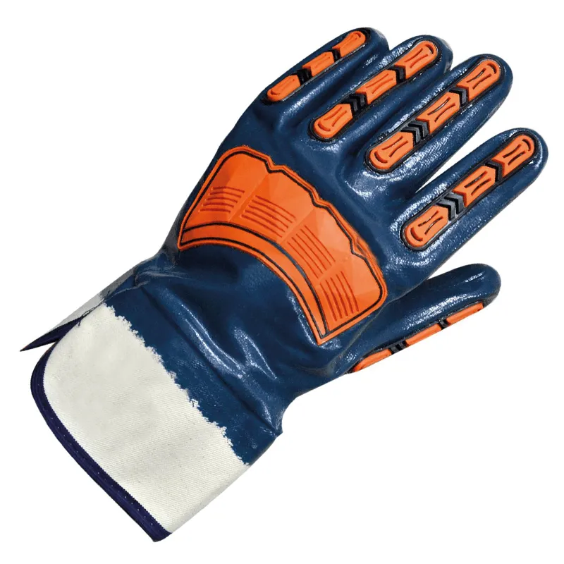 DPS GUANTES NITRILO MEDIO BAÑO COMPLETO AZUL PUÑO DE LONA ANTISHOCK (11255X)