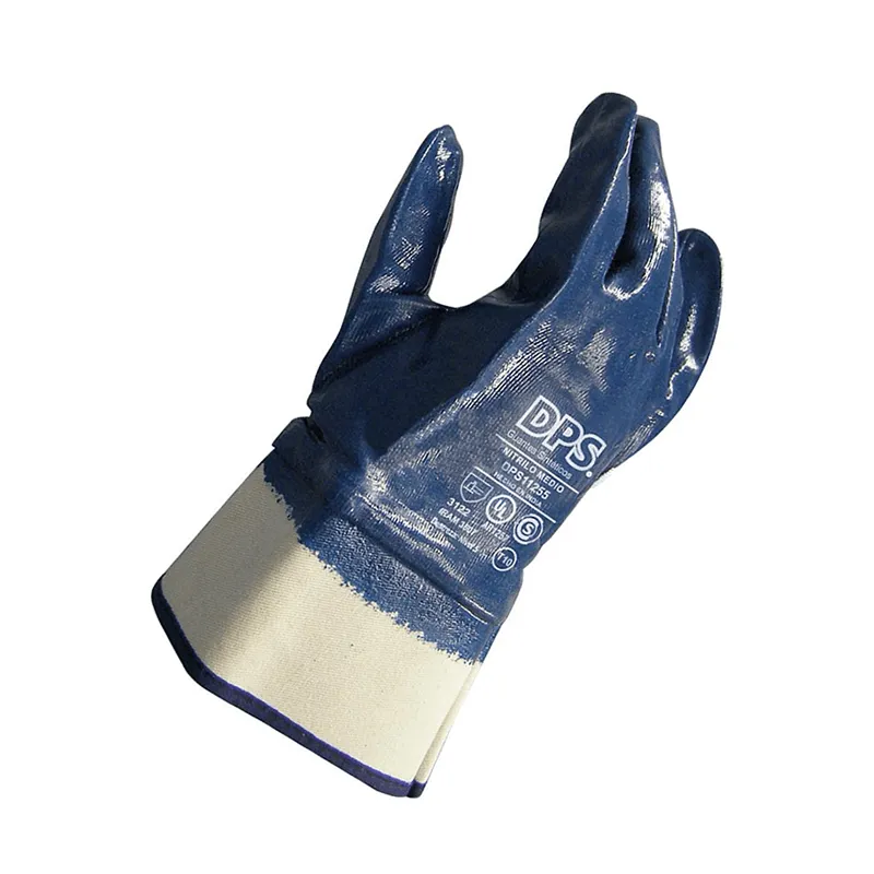 DPS GUANTES NITRILO MEDIO BAÑO COMPLETO AZUL PUÑO LONA TALLE 10 (11255)