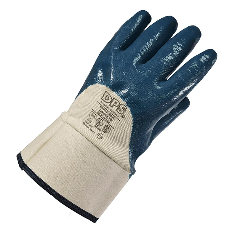 DPS GUANTES NITRILO MEDIO VENTILADO AZUL PUÑO DE LONA TALLE 10 (12255)