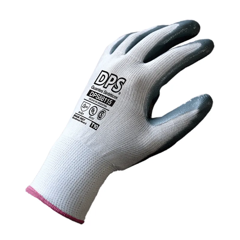 DPS GUANTES TEJIDO SIN COSTURA RECUBIERTO EN NITRILO GRIS (8811)