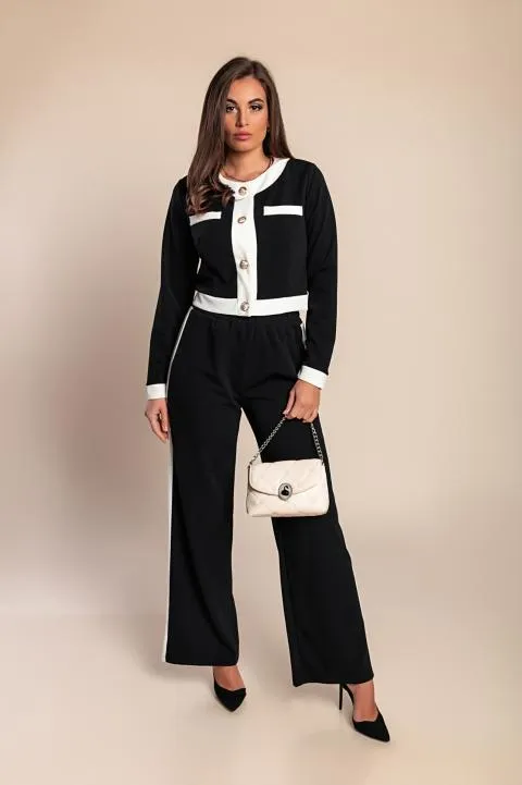 Elegante conjunto de 2 piezas, negro