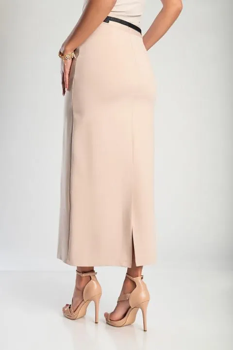 Falda midi elegante, beige