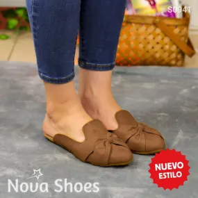 Flats destalonadas con Toque Elegante. Fabricados en gamuza