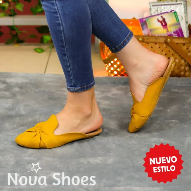 Flats destalonadas con Toque Elegante. Fabricados en gamuza