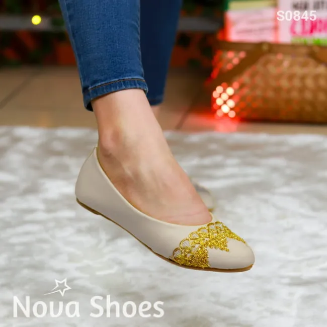 Flats exclusivas con un topque elegante y llamativo