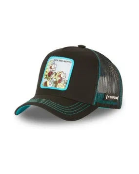 Gorra capslab negra rick y morty re3 trucker cap