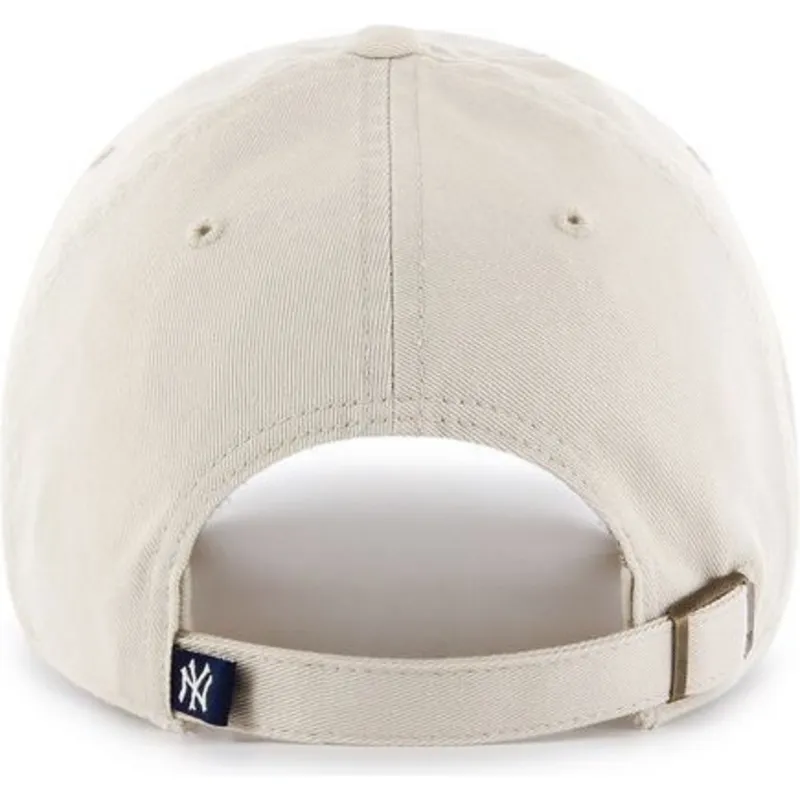 Gorra curva crema de New York Yankees MLB Clean Up de 47 Brand