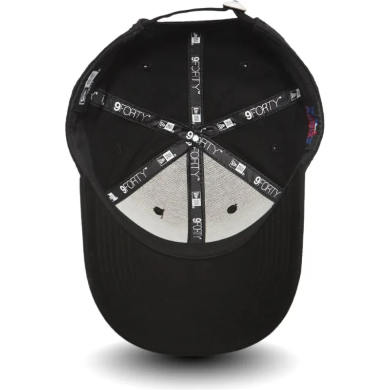 Gorra curva negra ajustable con logo negro 9FORTY League Essential de New York Yankees MLB de New Era