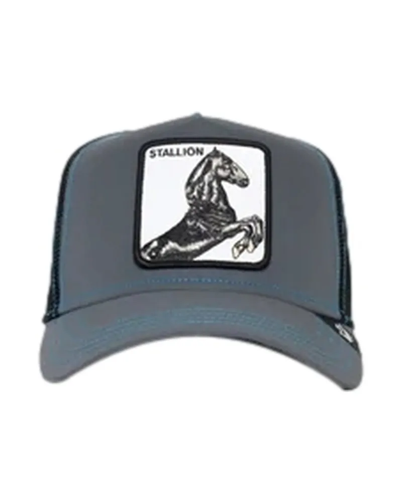 Gorra goorin negra caballo stallion reflective trucker cap