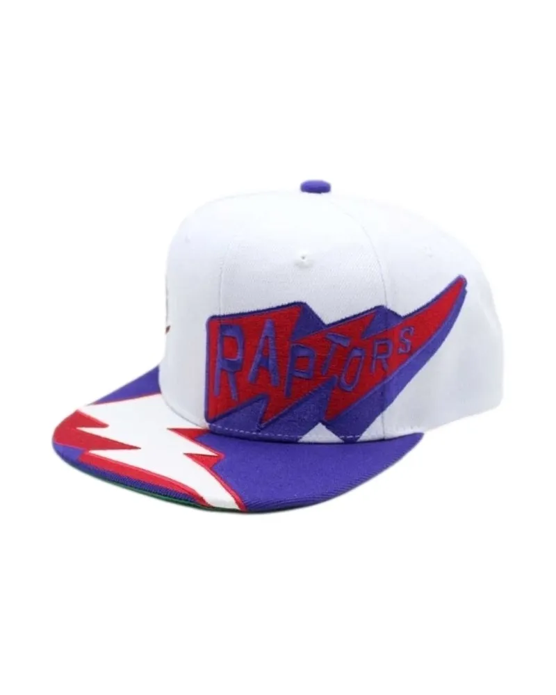 Gorra mitchell & ness blanca raptors fastime snapback