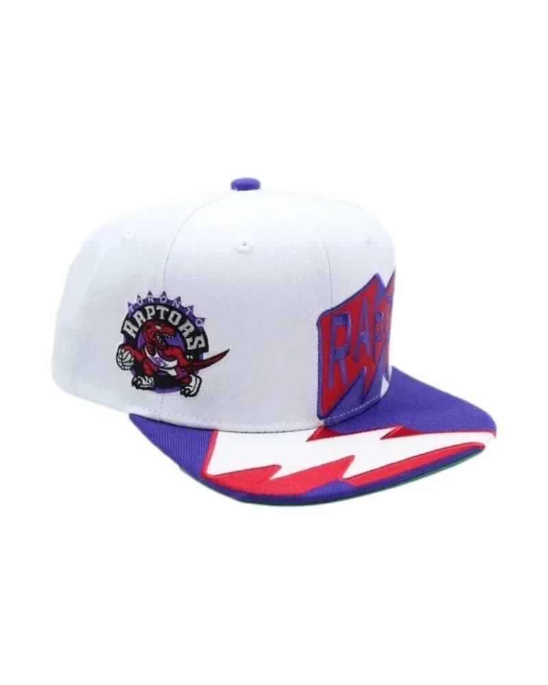 Gorra mitchell & ness blanca raptors fastime snapback