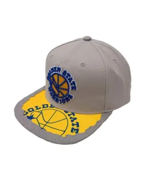 Gorra mitchell & ness gris golden state branded neon tropical snapback