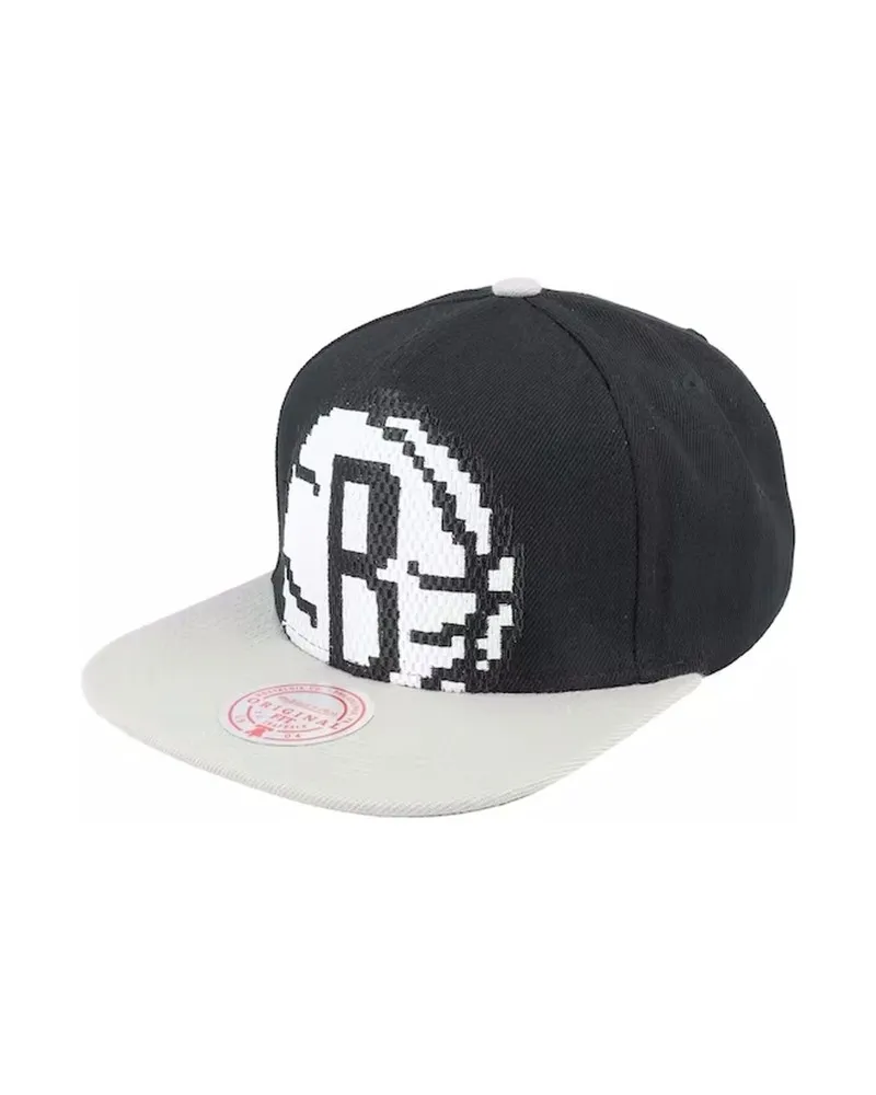 Gorra mitchell & ness negra brooklin nets 8 bits xl snapback