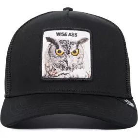 Gorra Negra Búho Goorin Bros Wise Ass Owl