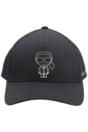 Gorra negra con Karl plateado