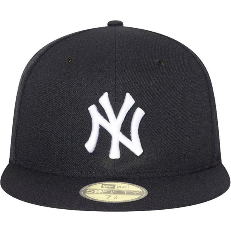 Gorra plana azul marino ajustada 59FIFTY AC Perf de New York Yankees MLB de New Era