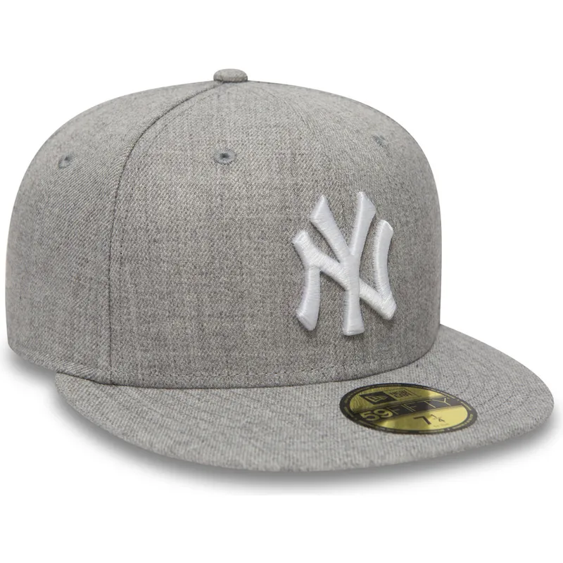 Gorra plana gris ajustada 59FIFTY Essential de New York Yankees MLB de New Era