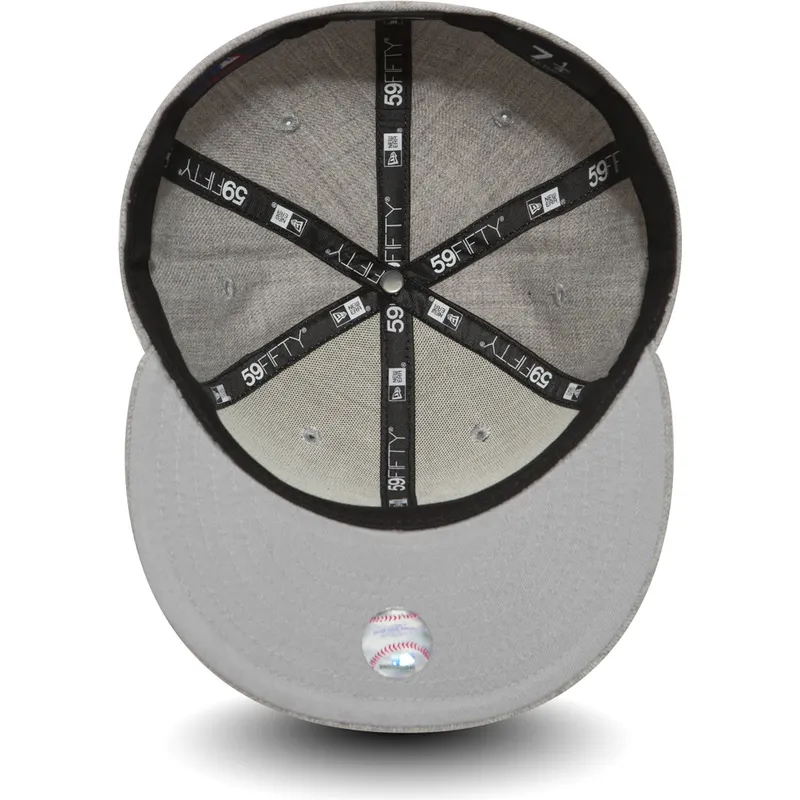 Gorra plana gris ajustada 59FIFTY Essential de New York Yankees MLB de New Era