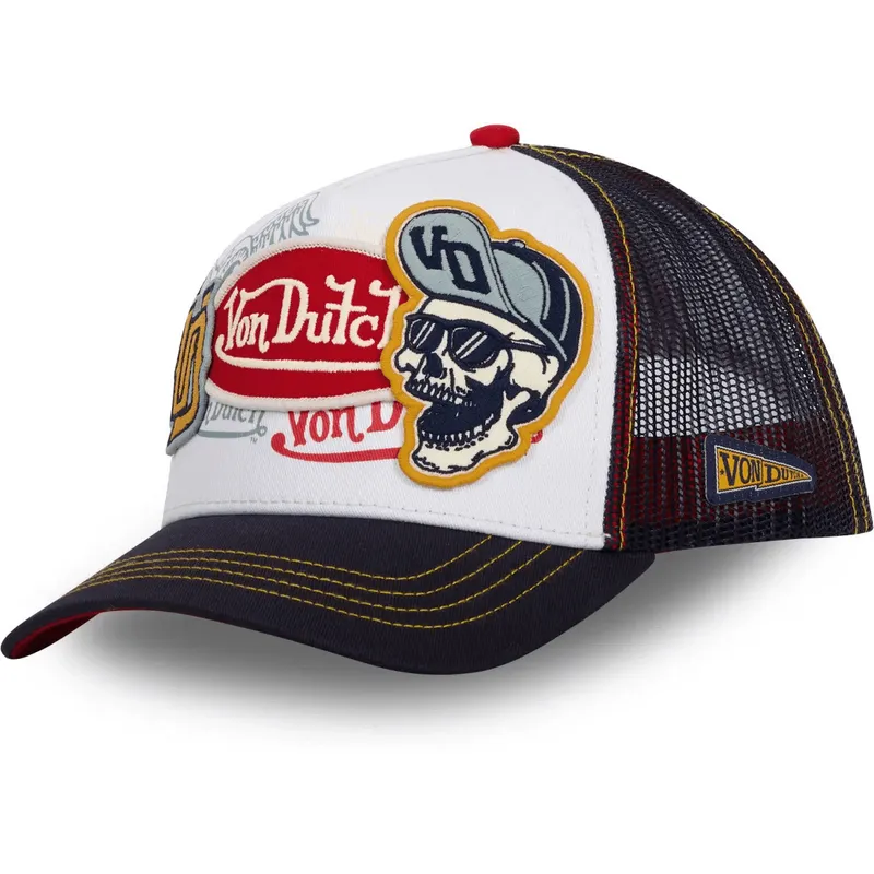 Gorra trucker blanca y azul marino BAD CT de Von Dutch