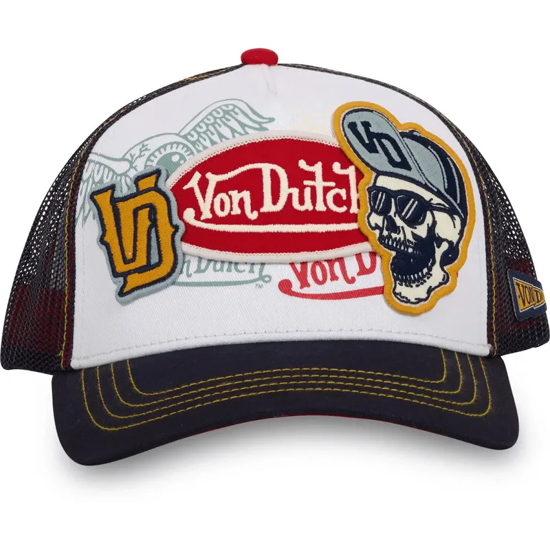 Gorra trucker blanca y azul marino BAD CT de Von Dutch