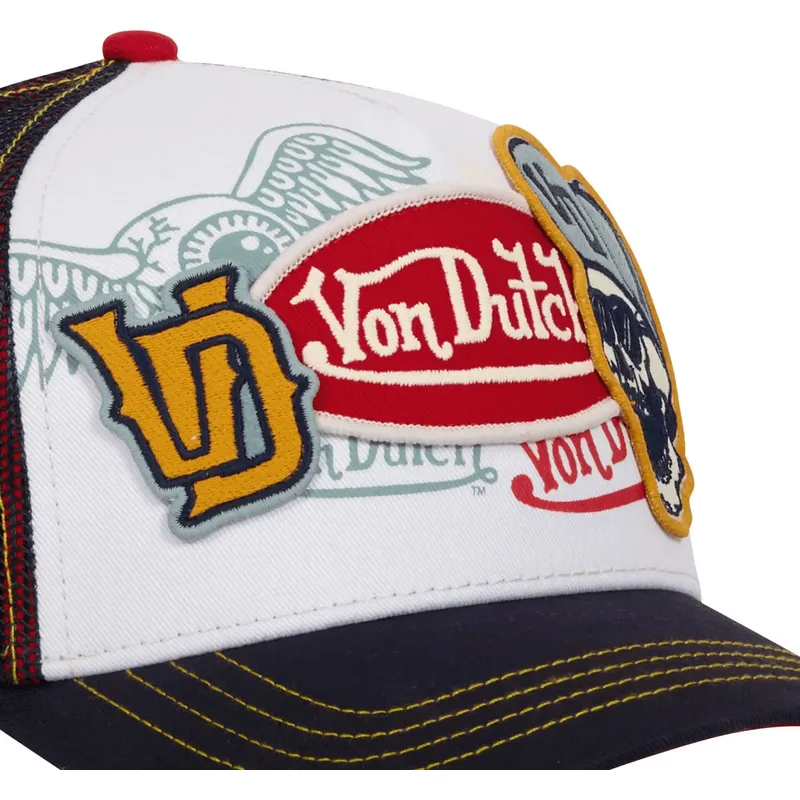 Gorra trucker blanca y azul marino BAD CT de Von Dutch